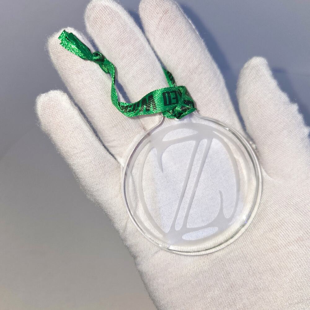 Wicked Very Rare Round Solid Glass Christmas Ornament Double Sided. 2005 LA show